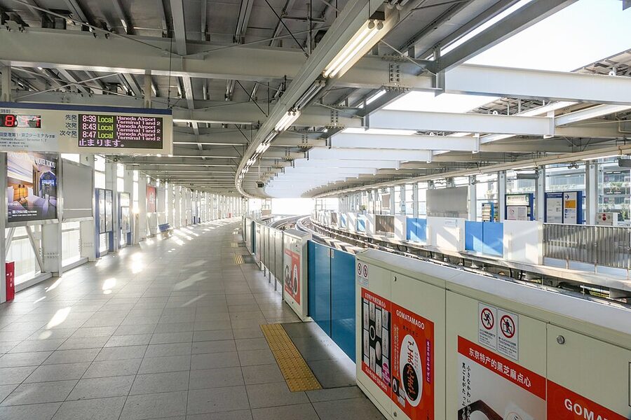The Tokyo Monorail at Haneda Airport station
