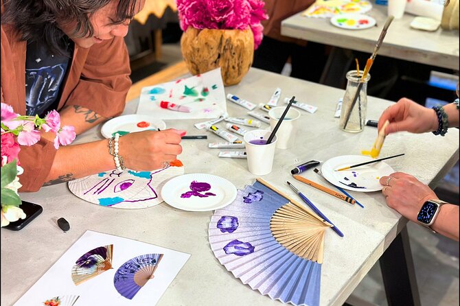 Japanese Fan Painting Workshop ~ in a Retired Tokyo Flower Shop - Inspiration and Examples