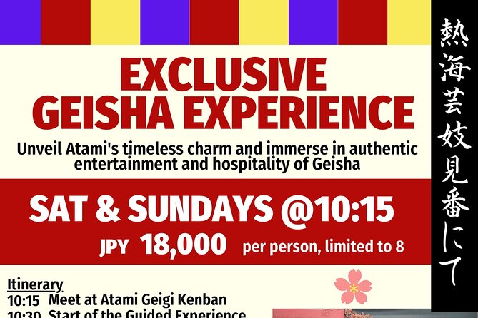 Exclusive Geisha Experience in Atami - Cancellation Policy