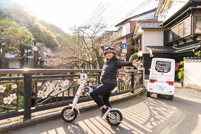 Kinosaki:Rental Electric Vehicles-Hidden Alleyways Route-/90min - Meeting Point and End Point