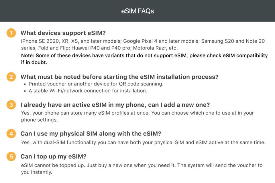 Japan: Esim Mobile Data Plan - Booking Information