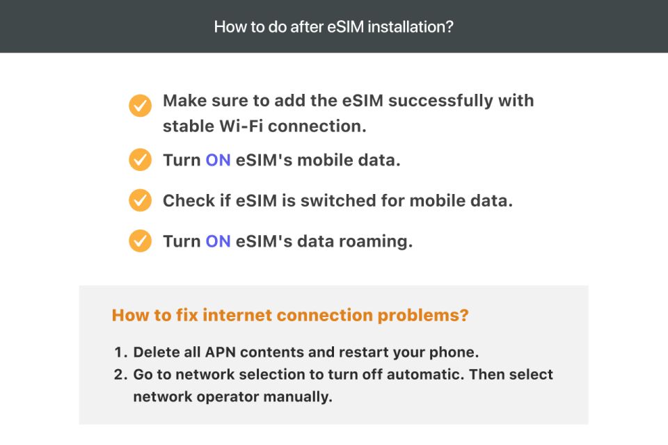 Japan: Esim Roaming Data Plan (0.5-2gb/ Day) - Activation Process