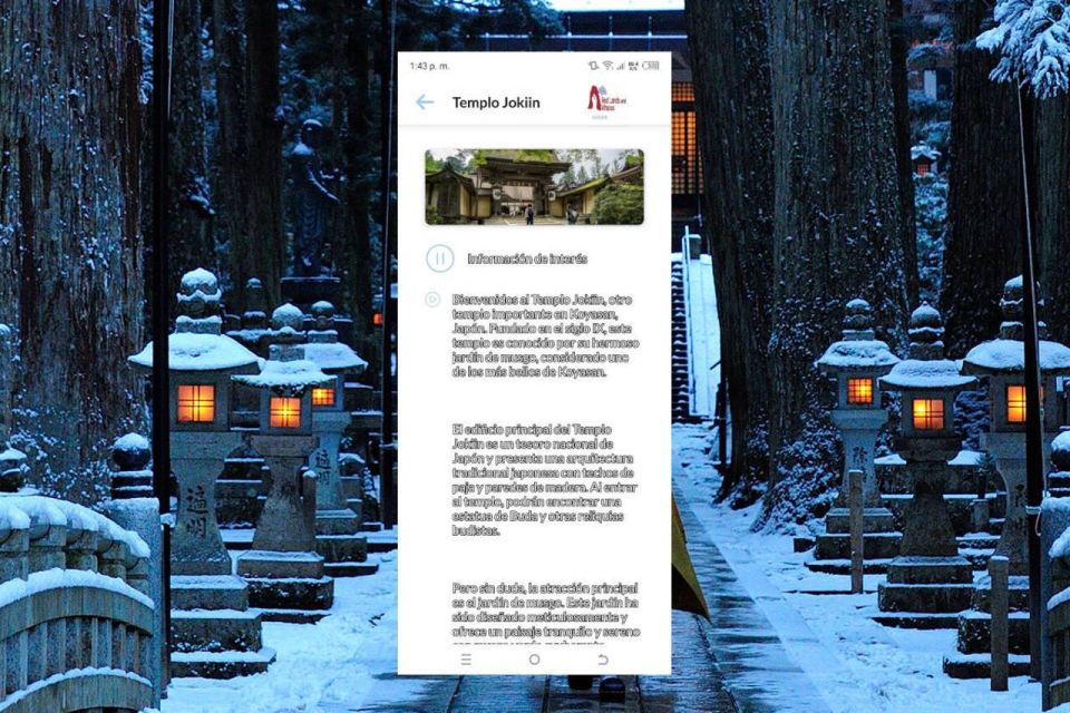 Koyasan Self-Guided Route App With Multi-Language Audioguide - Directions