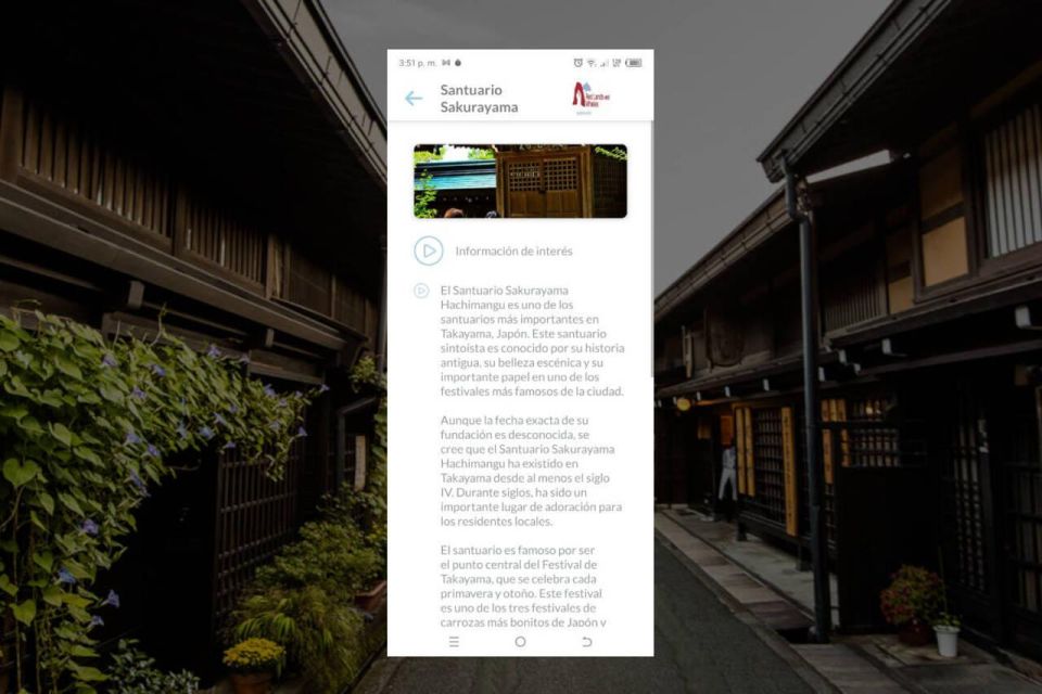 Takayama Self-Guided Tour App With Multi-Language Audioguide - Key Takeaways