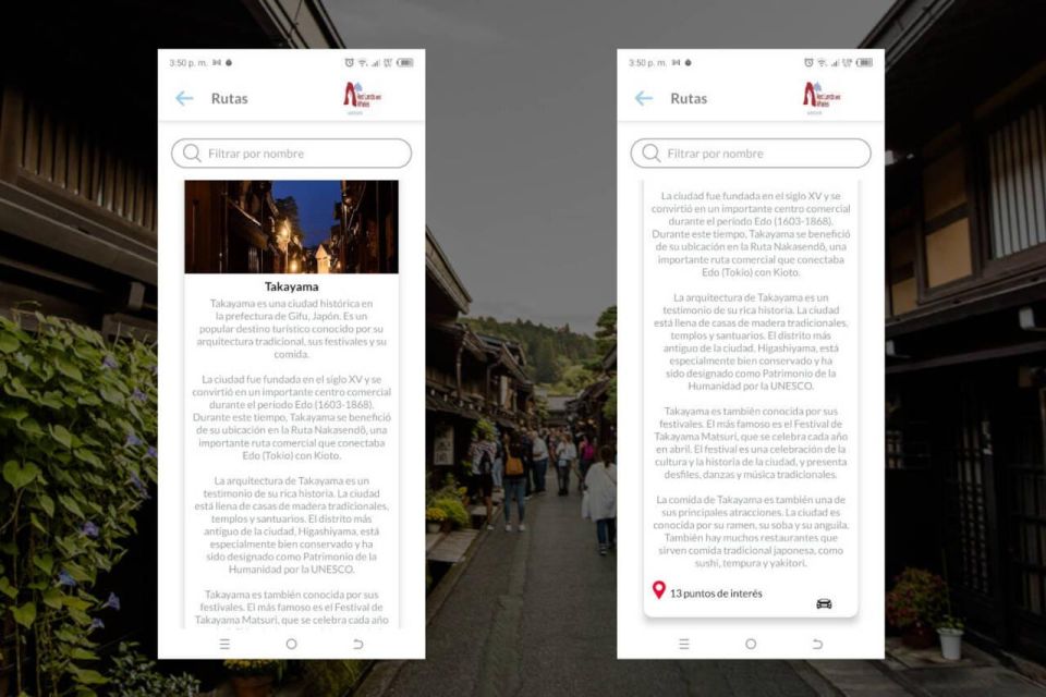 Takayama Self-Guided Tour App With Multi-Language Audioguide - Reservation Process