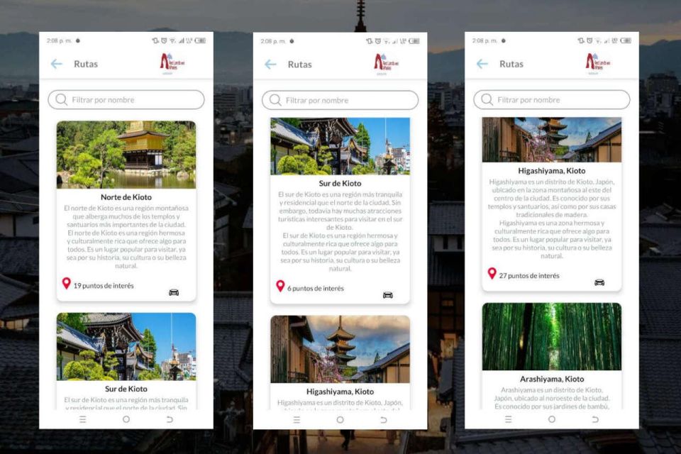 Kyoto Self-Guided Tour App With Multi-Language Audioguide - Tour Routes and Points of Interest