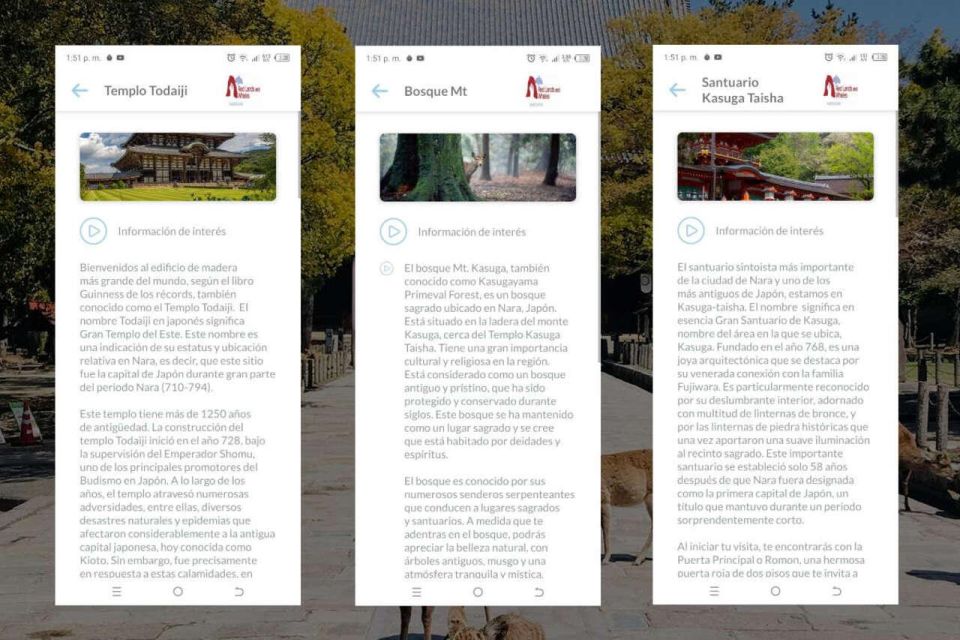 Nara Self-Guided App With Multi-Language Audio Guide - Experience Description and Customization